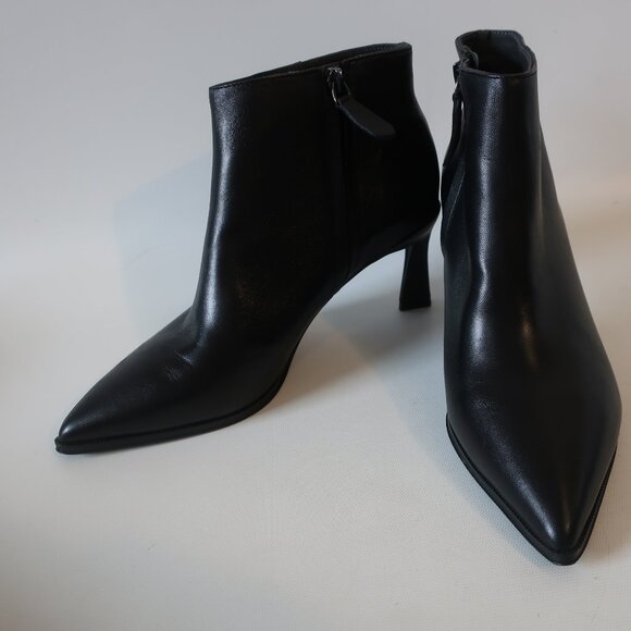 Womens Franco Sarto Black Ankle Leather Boots 7 - Picture 3 of 7